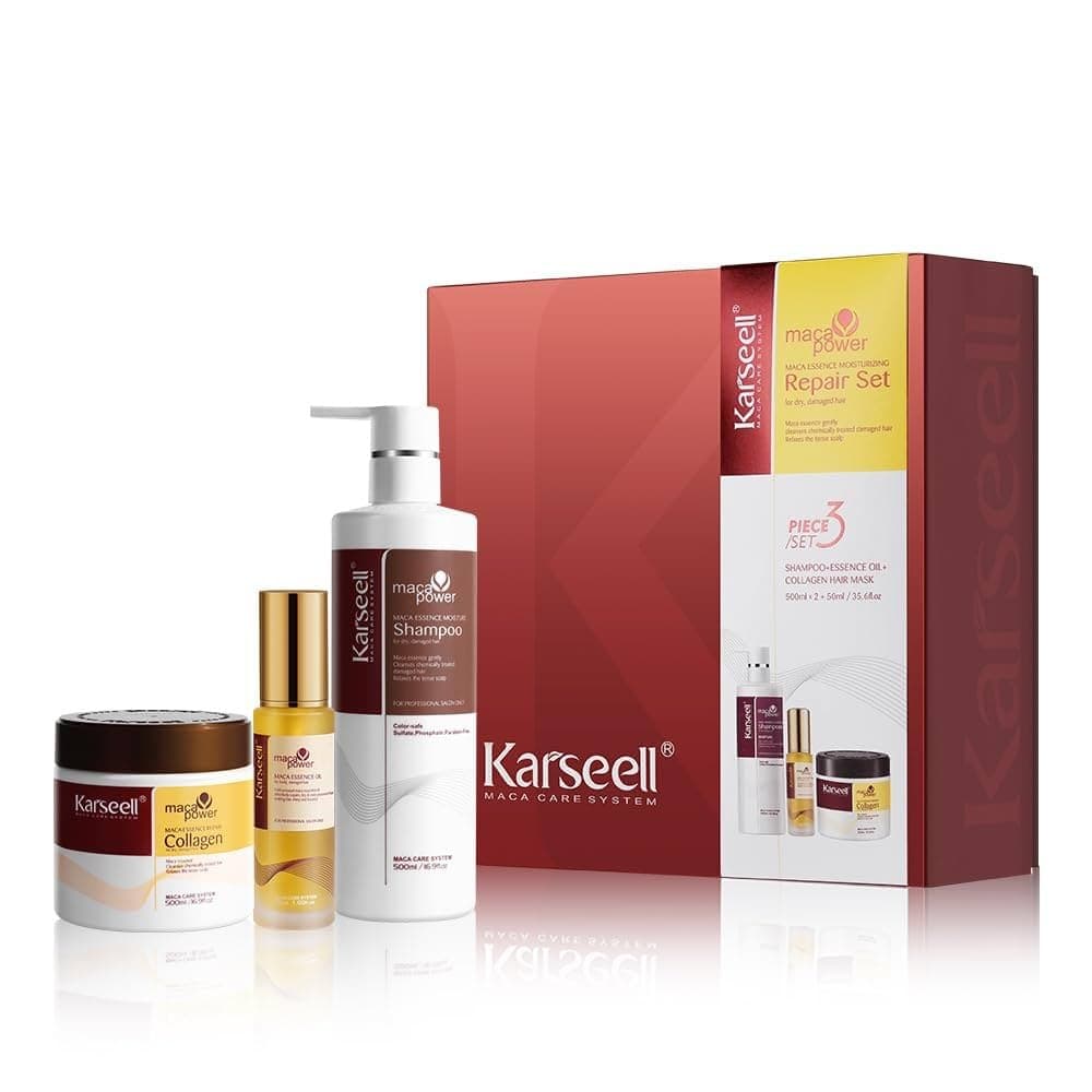 Set Moisturizing Repair Karseell: crema + aceite + shampoo